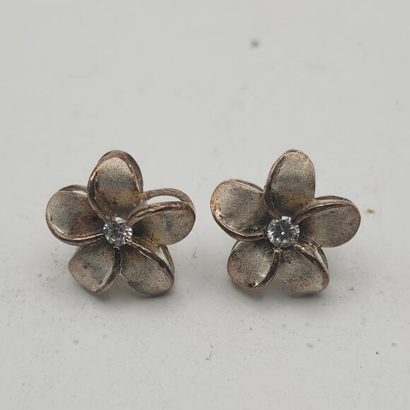 Lot 2 Pairs Earrings Flower Studs + Daisy Plastic Disc Dangle Cottagecore Spring - Picture 5 of 8